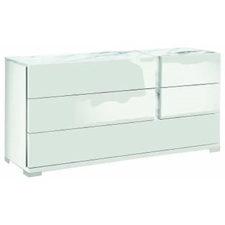 Dresser with Print Carrara Marble Accents